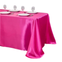 Toalha de satin lisa 145 x 275 cm Toalha lisa e brilhante para mesa longa Decoração festiva para casamentos e banquetes Várias cores 8