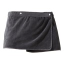 Toalha de sauna com elástico na cintura 70x30 cm Kilt de sauna para homens Toalha de roupão com botões Toalha absorvente para sauna Tecido de algodão de secagem rápida 1