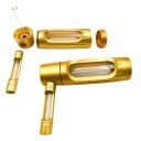 Tobă de apă din aluminiu și sticlă 6″ cu funcție de filtrare, bol din sticlă și tijă pentru un gust mai curat al fumatului 8