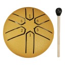 Tobă din oțel cu trestie 75 × 75 mm, 6 tonuri, mini handpan, instrument de meditație, tambur de ploaie pentru yoga, relaxare 5