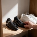 Toe Shapers 1 Pair 2 Pieces Size EU 35–38 Perforated Plastic Inserts to Prevent Creasing Black For Trainers and Leather Shoes 2