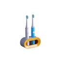Τοίχου Κρατητής για 2 Οδοντόβουρτσες 12,5 x 5,5 εκ. Αυτοκόλλητος Οργανωτής Μπάνιου με Ανοίγματα Αποστράγγισης Ωοειδής Πλαστικός Κρατητής 8