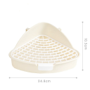 Toile d'angle pour animaux de compagnie 24,8 x 10,5 cm Toilettes en plastique pour rongeurs et petits animaux Nettoyage facile Construction 2