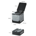 Toilette portatile pieghevole per auto 27 x 31,5 cm Altezza 29 cm Piegata 11 cm Leggero materiale PP Toilette da viaggio pratica Campeggio 3