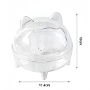 Toilettes pour hamsters 11,4 x 10 cm Maison en plastique transparent pour sable Toilettes pour petits rongeurs Équipement hygiénique pour cage taille M 4