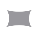 Toldo de sombra impermeável 4x5 m Tela UV de jardim contra o sol e a chuva com ilhós em aço inoxidável e corda de vento para terraço, pátio e praia 7