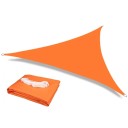 Toldo triangular impermeable 3x3x3m con filtro UV del 98% Lona para jardín terraza camping exterior sombra sin accesorios 7