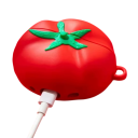 Tomaten-Silikonschutzcase für AirPods 1 2 3D Zeichentrickmotiv Tomate niedliches Silikonetui für Kopfhörer mit Kratzschutz 2