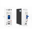 TOMZN napsolar biztosíték MCCB 1P 250 A 43 x 165 x 80 mm túlterhelés elleni védelem 105 °C-ig biztonsági elem fotovoltaikus FV rendszerekhez 2