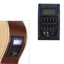 Tonabnehmer mit Vorverstärker für klassische Akustikgitarre Equalizer mit Lautstärkeregler für Bass, Mitten und Höhen Eingebaut Farbe: Schwarz 8