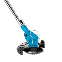 Tondeuse à gazon sans fil 21V avec tige télescopique 100–135 cm Poignée antidérapante 10000 tr/min 1 batterie Lame circulaire Roues 2