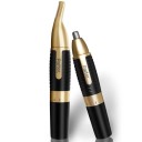 Tondeuse à nez fonctionnant avec 1 pile AA Rasoir pour poils de nez et d'oreilles Tondeuse à 360° en acier inoxydable avec accessoires 2
