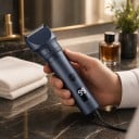 Tondeuse pour homme 5 en 1 Tondeuse à cheveux Tondeuse à barbe et nez Rasoir à grille Étanche IPX6 Écran LED Bleu foncé Sans fil 7
