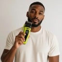 Tondeuse professionnelle à cheveux Tondeuse rechargeable avec levier de lame 8 peignes de coupe de 1,5 à 19 mm Vert Tondeuse de barbier pour hommes 4