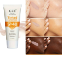 Tónovaný opalovací krém na obličej SPF 40 40 ml s vitamínem C a niacinamidem Matující finiš Pro všechny odstíny pleti i denní péči 2