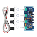 Tónuslemez előerősítő magasság-, mély- és hangerőszabályzóval 9,6 x 3,9 cm Hi-Fi audioerősítő modul DC 12–24V 4