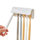 Toothbrush Holder 13x5.5 cm Wall-Mounted Toothpaste Stand Plastic Bathroom Organiser No-Drill Practical Toothbrush Holder 2