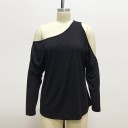 Top asimétrico mujer negro A1326 1