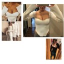 Top asimmetrico da donna con scollatura profonda 4