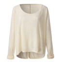 Top asimmetrico da donna con scollatura rotonda 4