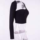 Top asimmetrico nero da donna 4