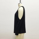 Top assimétrico preto para senhora A1326 2