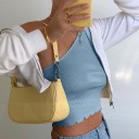 Top asymétrique à côtes pour femmes 2