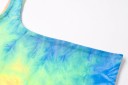 Top corto asimétrico con diseño de arcoíris para mujer 3