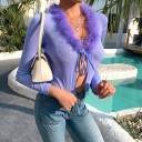 Top corto da donna con pelliccia 2