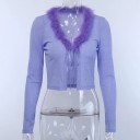 Top corto da donna con pelliccia 4