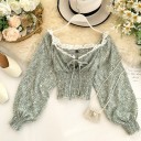 Top corto da donna con pizzo A313 4