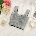 Top corto da donna con zip B340 6