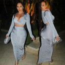 Top corto da donna e gonna B1023 1