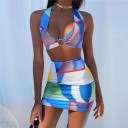 Top corto da donna e gonna B1192 5