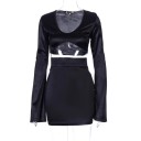 Top corto da donna e gonna B1208 3