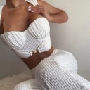 Top corto da donna e pantaloni B1164 1