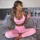 Top corto da donna e pantaloni B955 1