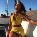 Top corto e gonna da donna B993 3