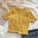 Top corto lavorato a maglia da donna A2333 8