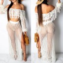 Top corto y falda de playa para mujer B1088 2
