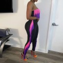 Top corto y pantalón con flecos para mujer 4