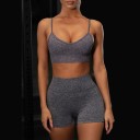 Top corto y pantalones cortos deportivos para mujer 2