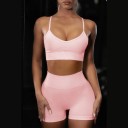 Top corto y pantalones cortos deportivos para mujer 1
