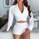 Top corto y shorts de mujer B1181 1