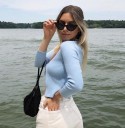 Top court en tricot pour femme à nouer 3