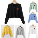 Top court femme avec fleur J2851 2