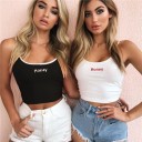 Top court pour femme avec bretelles spaghetti 1