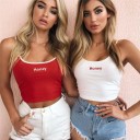 Top court pour femme avec bretelles spaghetti 2