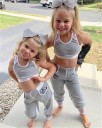Top court pour fille et pantalon L1375 2
