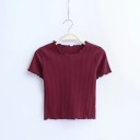 Top crop arricciato da donna 3